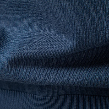 Classic Men's Crew Neck Knit Polo Sweater