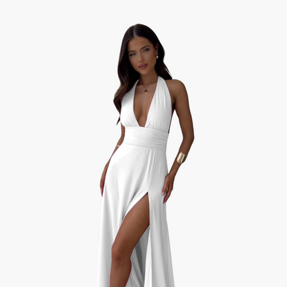 Long Sleeveless Halter Dress for Women