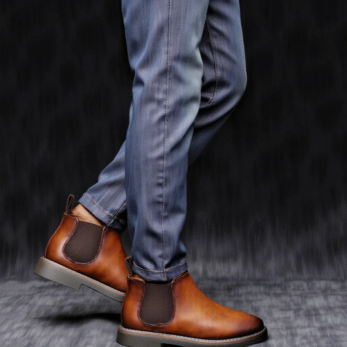 Vintage Men's Leather Chelsea Ankle Boots