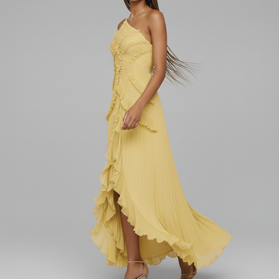 Chic Uneven Hemline Dress