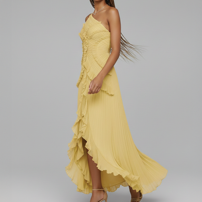 Chic Uneven Hemline Dress