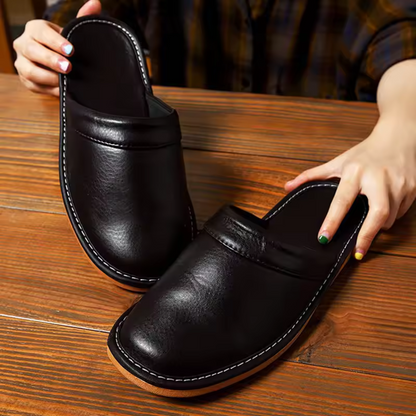 Comfortable Men's Genuine Leather Slipper Shoes Clogs