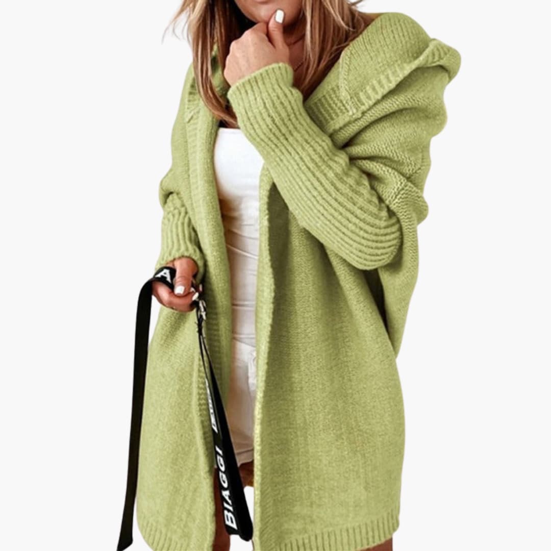 Cozy Women's Open Front Hooded Sweater