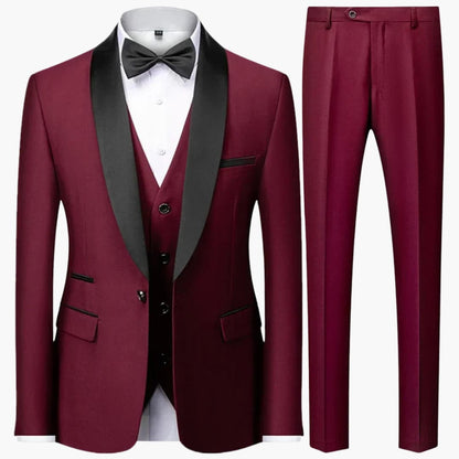 Classic Tailored 3 Piece Mens Formal Suit