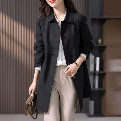 Women's Classic Double Breasted Short Trench Coat