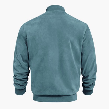 Classic Zip Up Mens Leather Jacket with Pockets