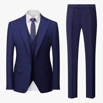 Classic Tailored Fit Men's 3 Piece Business Suit