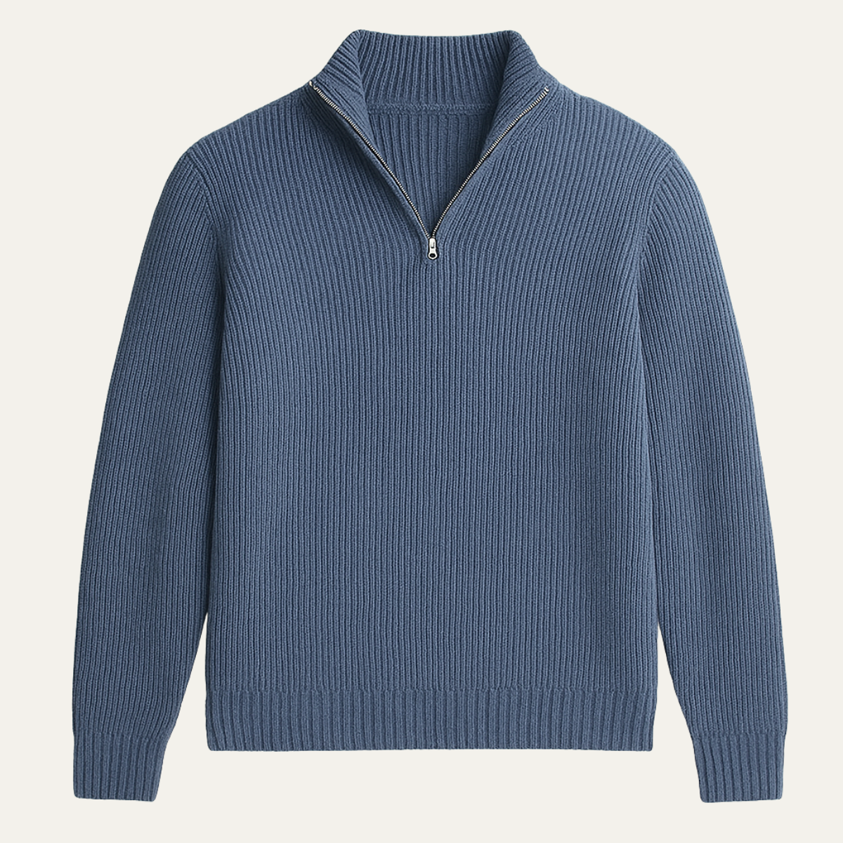 Luxury Men's Warm Cashmere Half Zip Jumper - Nocini