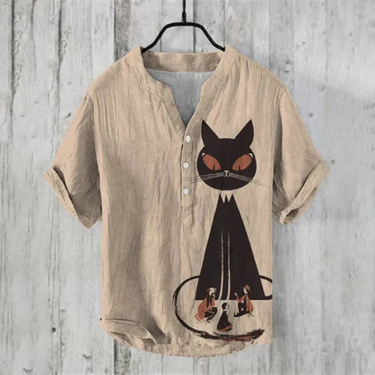 Casual Men's Short Sleeve Breathable Graphic Tee - Nocini