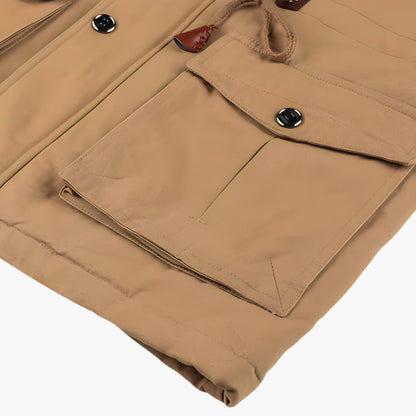 Waterproof Parka Jacket with Hood and Extra Pockets