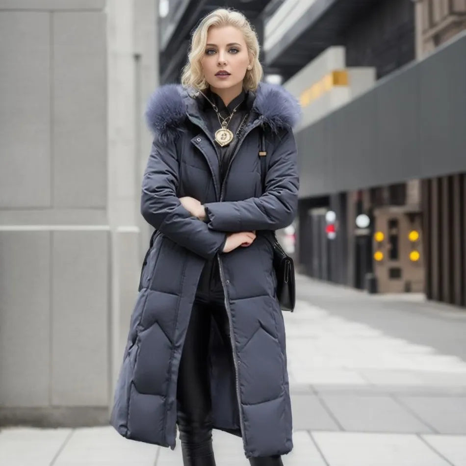 Warm Women's Quilted Down Parka Jacket