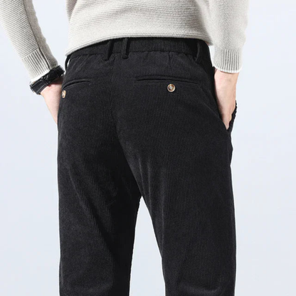 Classic Ribbed Corduroy Pants with Belt Loops