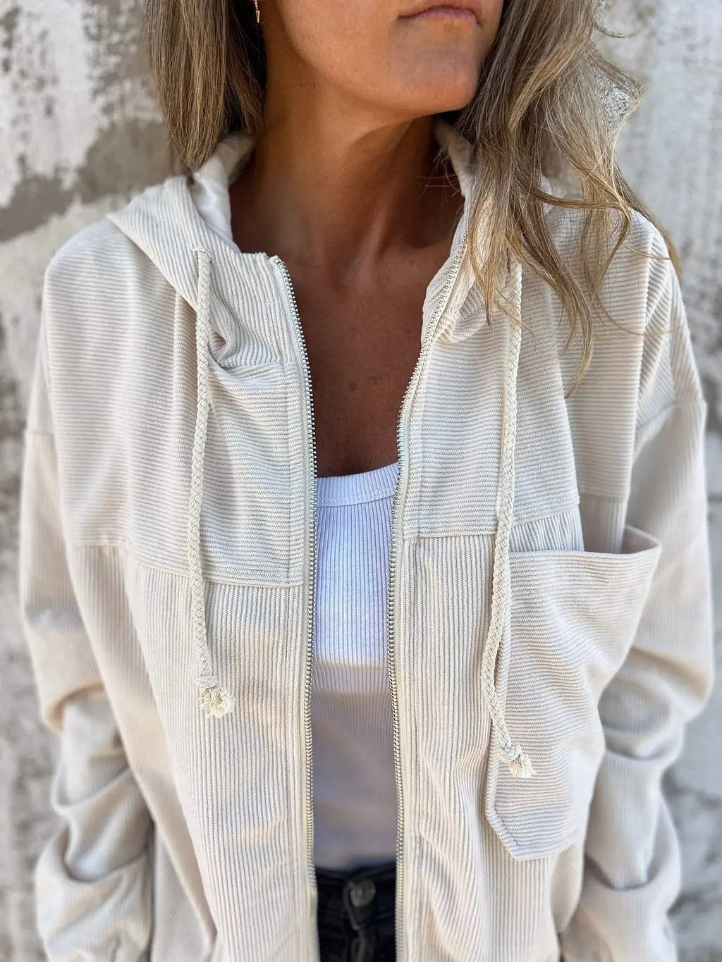 Relaxed Fit Hooded Cotton Jacket