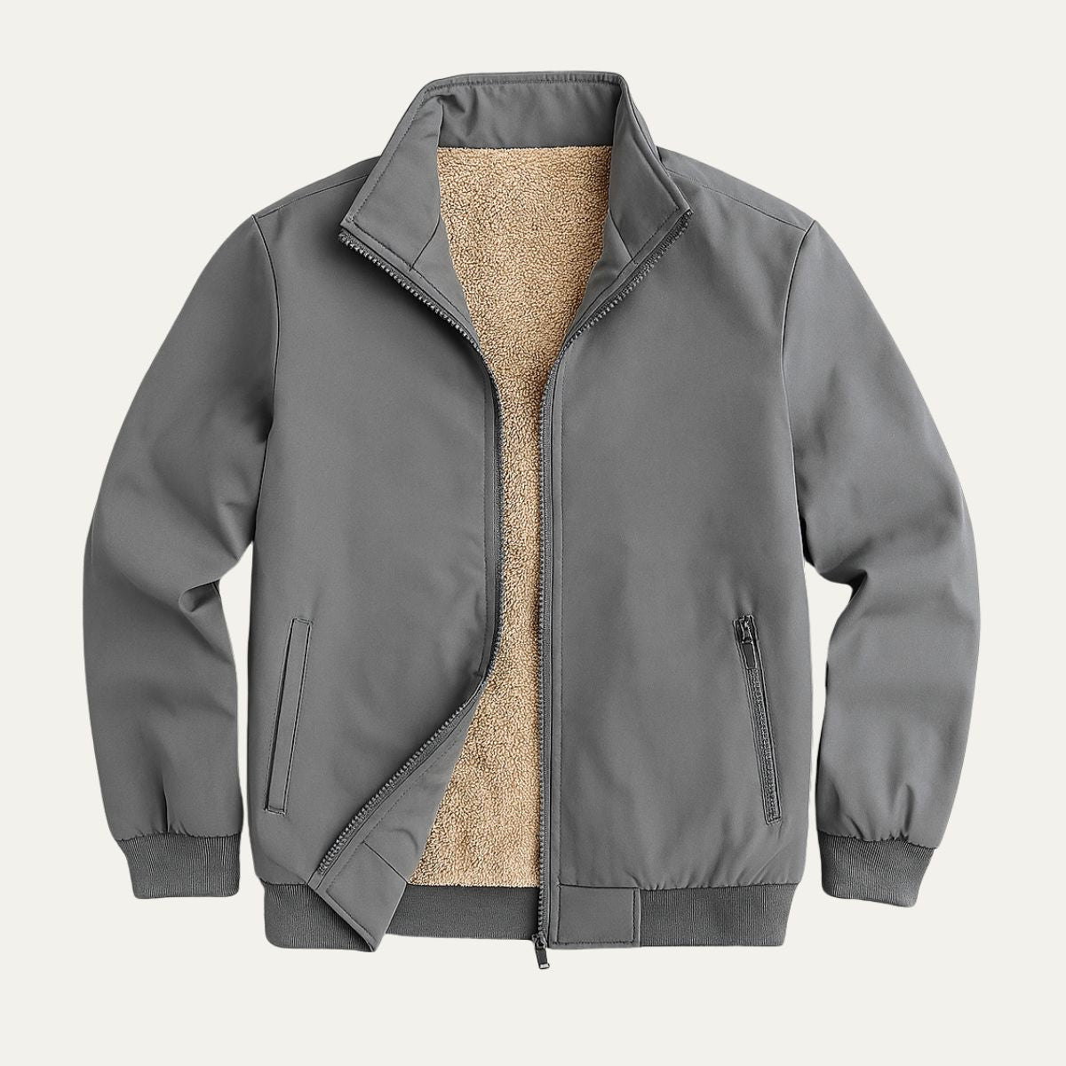 Waterproof Men's Fleece Jacket - Lightweight Windbreaker Coat