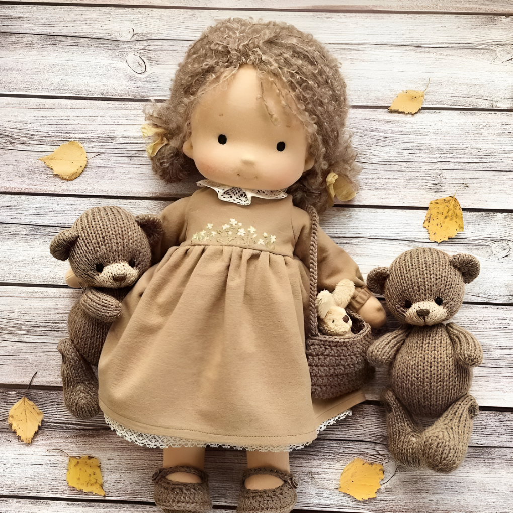 Soft Plush Artisan Teddy Doll