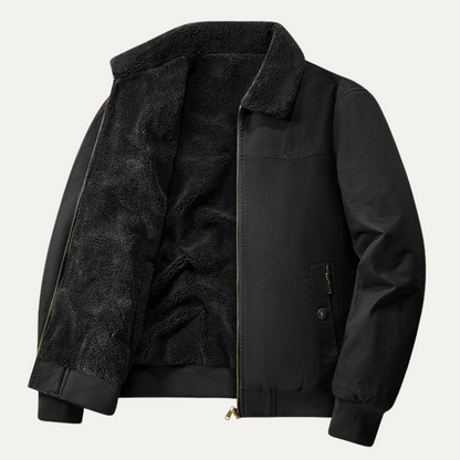 Warm Reversible Mens Fleece Bomber Jacket
