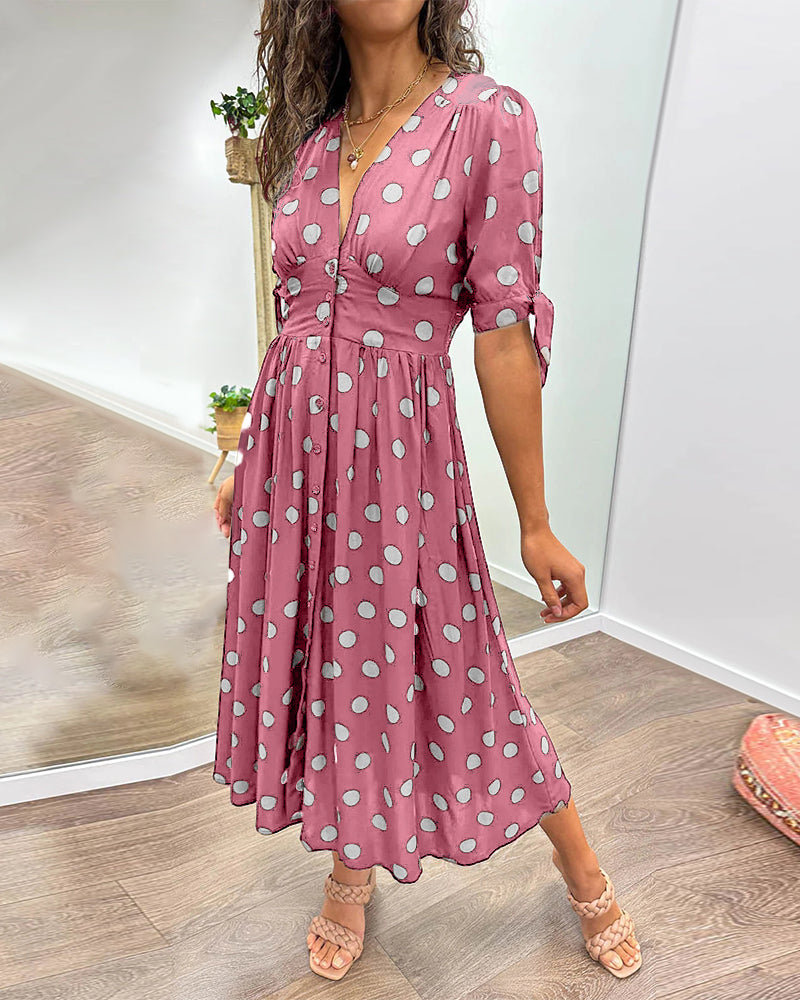 Chic Dot Pattern Women's Dress