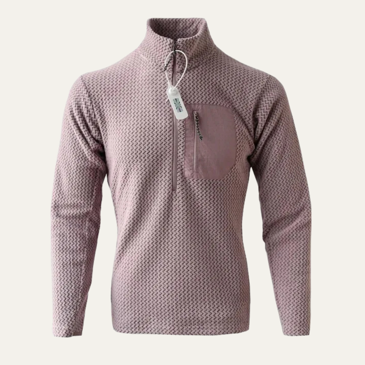 Warm Mens Cashmere Sweater with Pocket