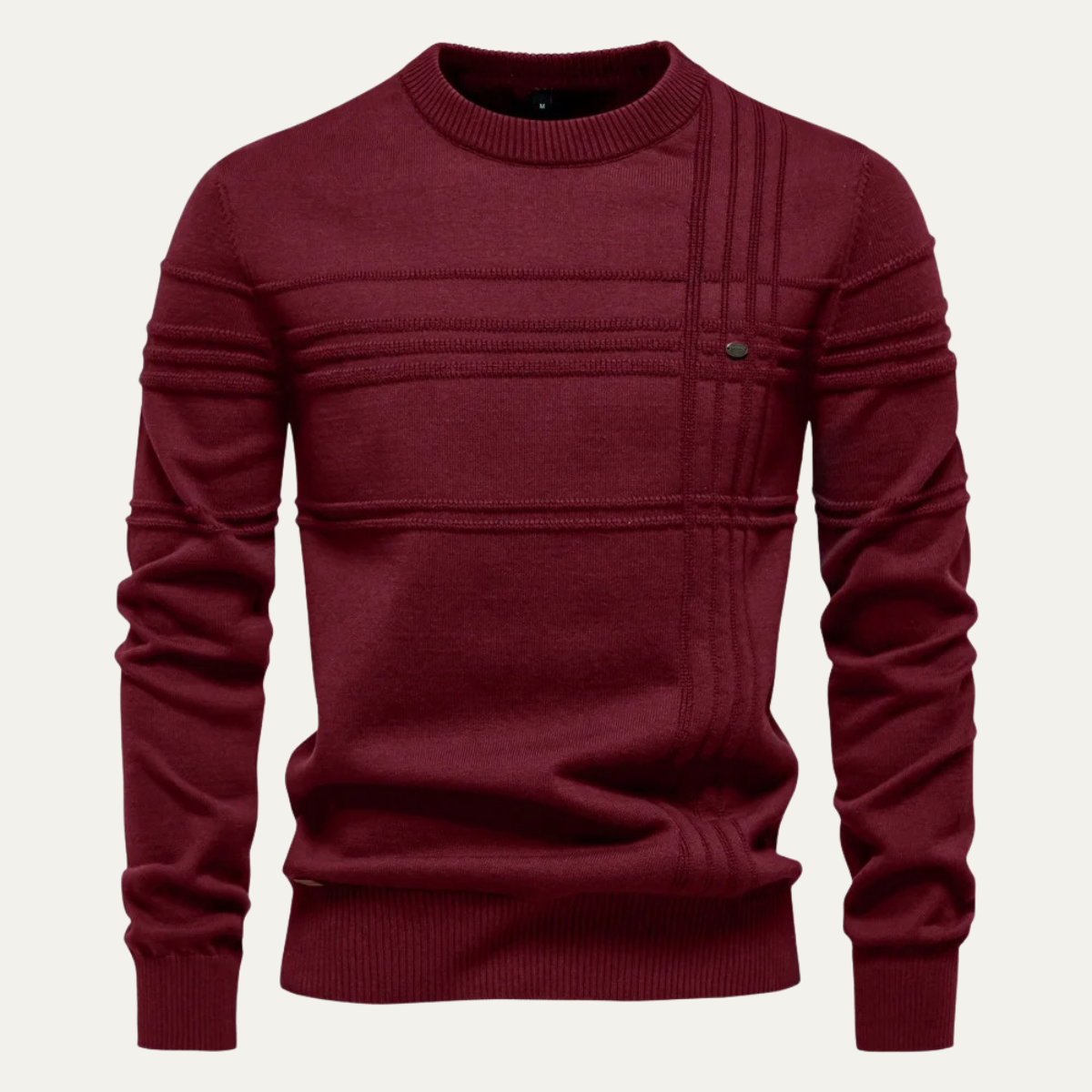 Comfortable Men's Traditional Crew Neck Pullover Sweater