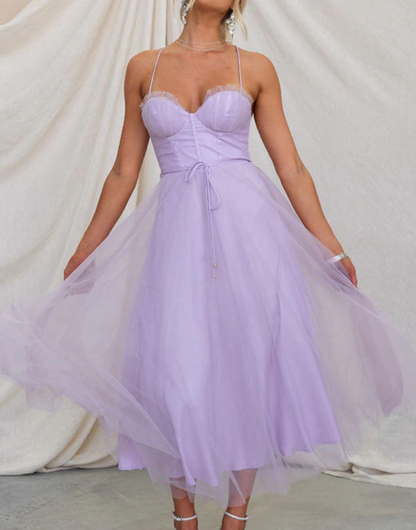 Women's Breathable Tank Maxi Dress with V Neck