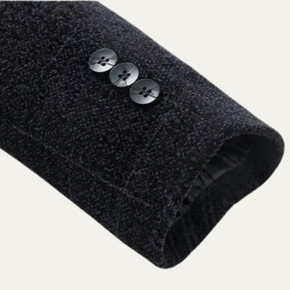 Stylish Men's Wool Business Blazer with Thermal Lining
