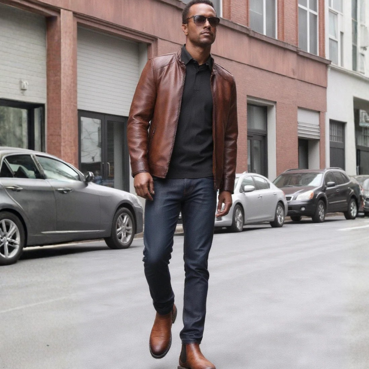 Comfortable Men's Tan Leather Chelsea Boots