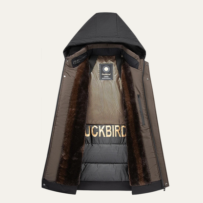 Insulated Men's Waterproof Parka Coat with Hood