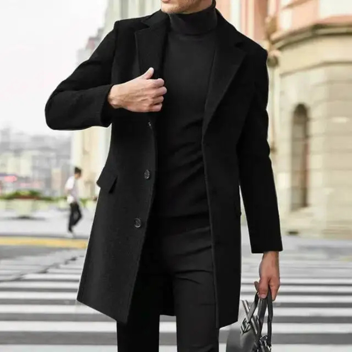 Slim Fit Mens Long Winter Coat