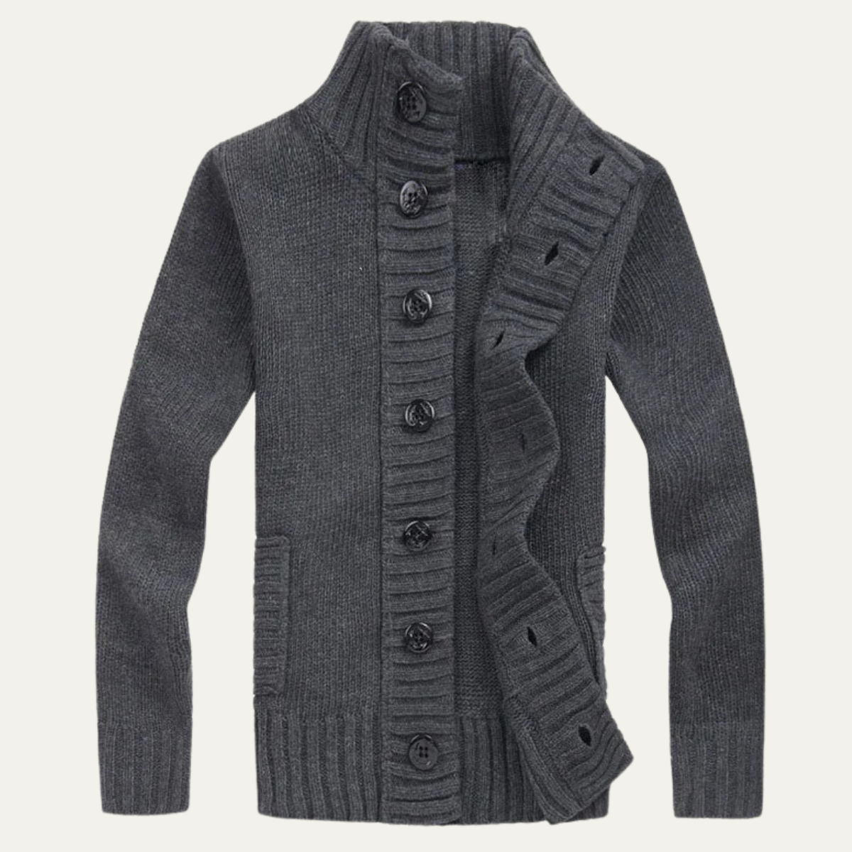 Thick Warm Men's Cable Knit High Neck Sweater