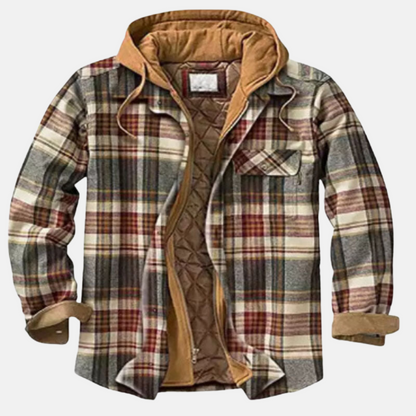 Warm Plaid Insulated Shirt Jacket