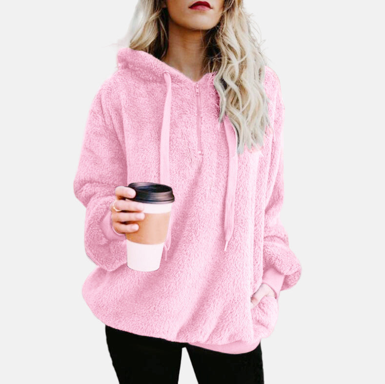 Cozy Women's Fleece Hoodie Long Sleeve Casual Wear