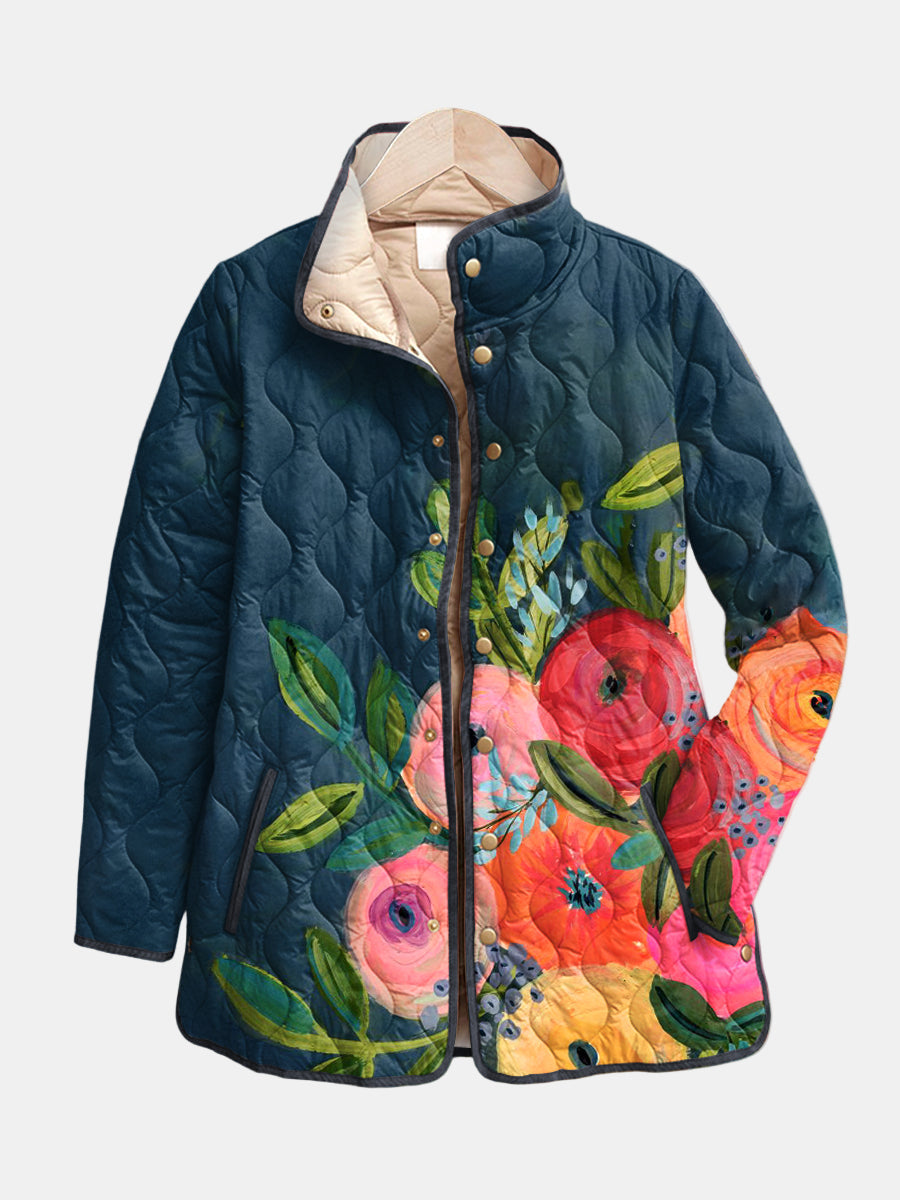 Classic Floral Women's Jacket - Olytrend