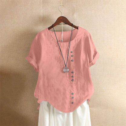 Relaxed Fit Women's Linen Tunic Top