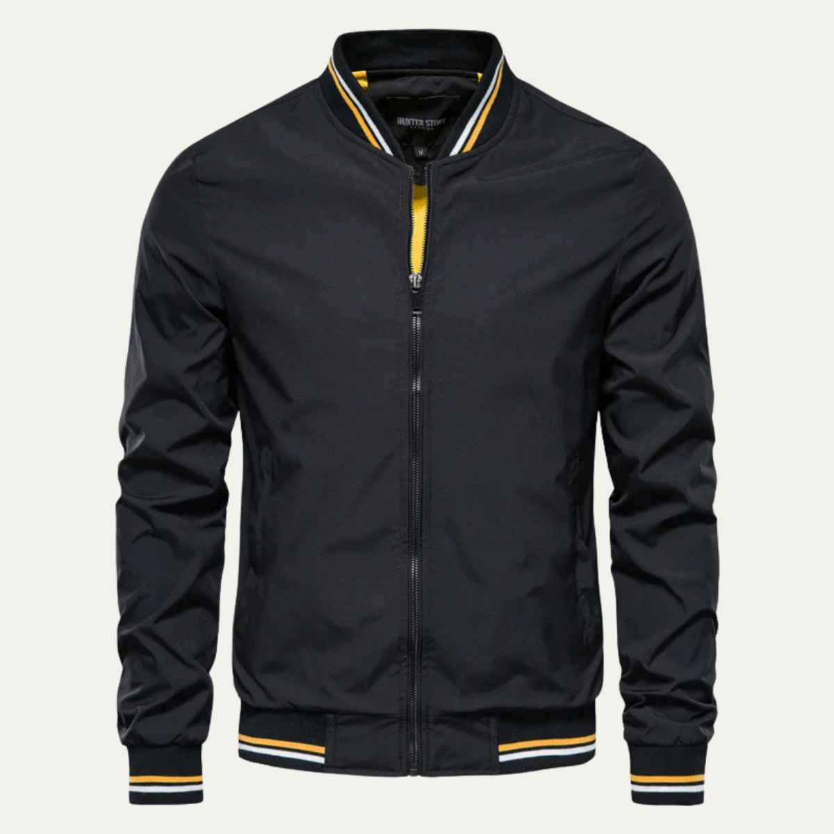 Slim Fit Mens Casual Bomber Jacket Zip Up