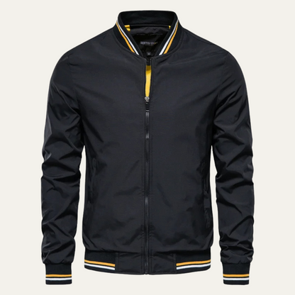 Slim Fit Mens Casual Bomber Jacket Zip Up