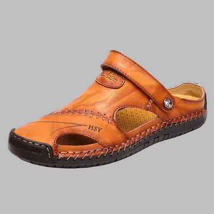 Relaxed Fit Leather Summer Sandals
