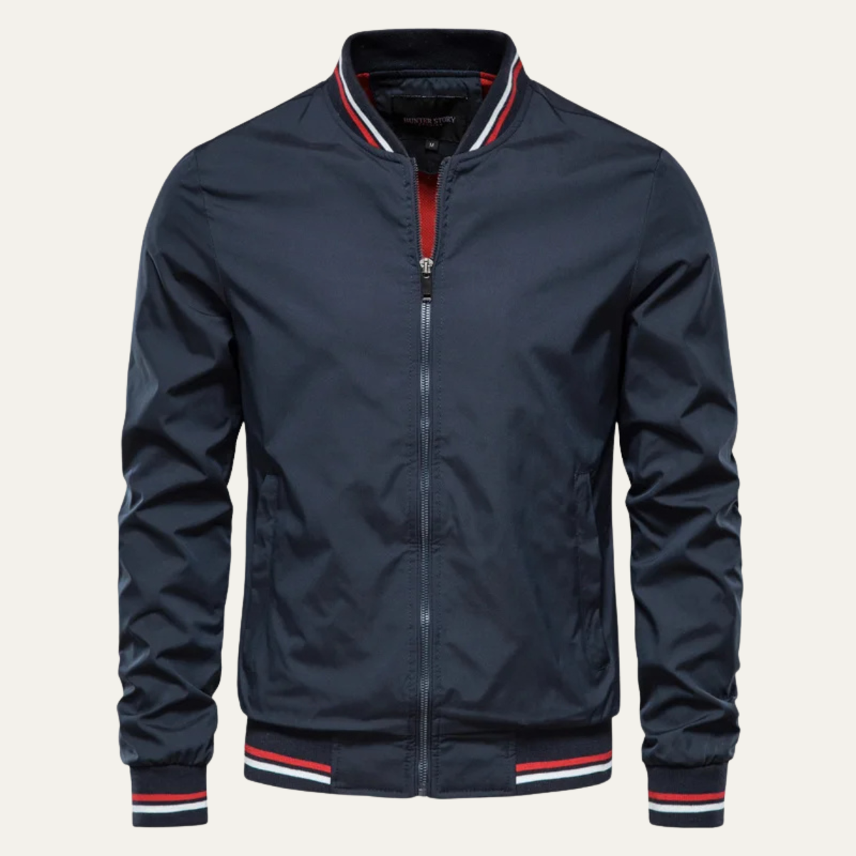 Slim Fit Mens Casual Bomber Jacket Zip Up