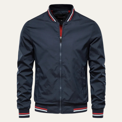 Slim Fit Mens Casual Bomber Jacket Zip Up