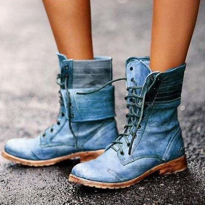 Elegant Ladies Ankle Lace Boots
