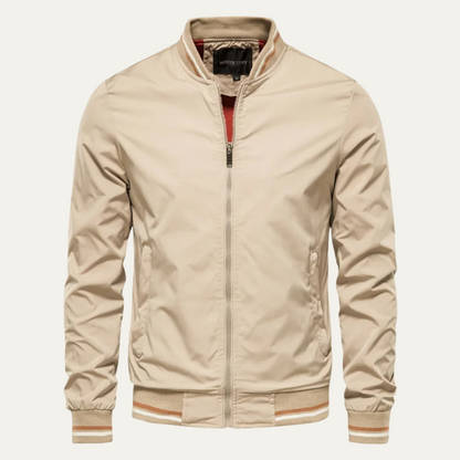 Slim Fit Mens Casual Bomber Jacket Zip Up