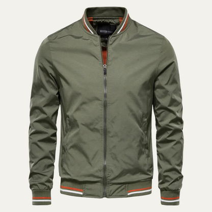 Slim Fit Mens Casual Bomber Jacket Zip Up - Nocini