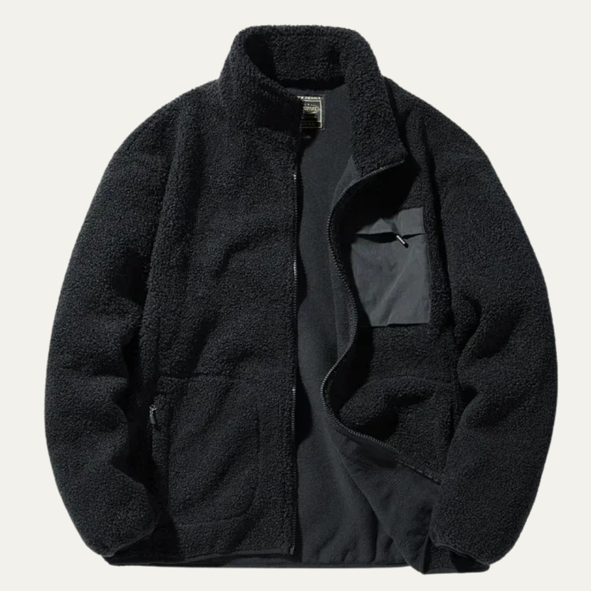 Warm Men's Fleece Zip Up Outdoor Jacket