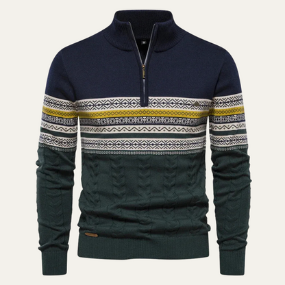 Classic Fair Isle Knit Men's Sweater