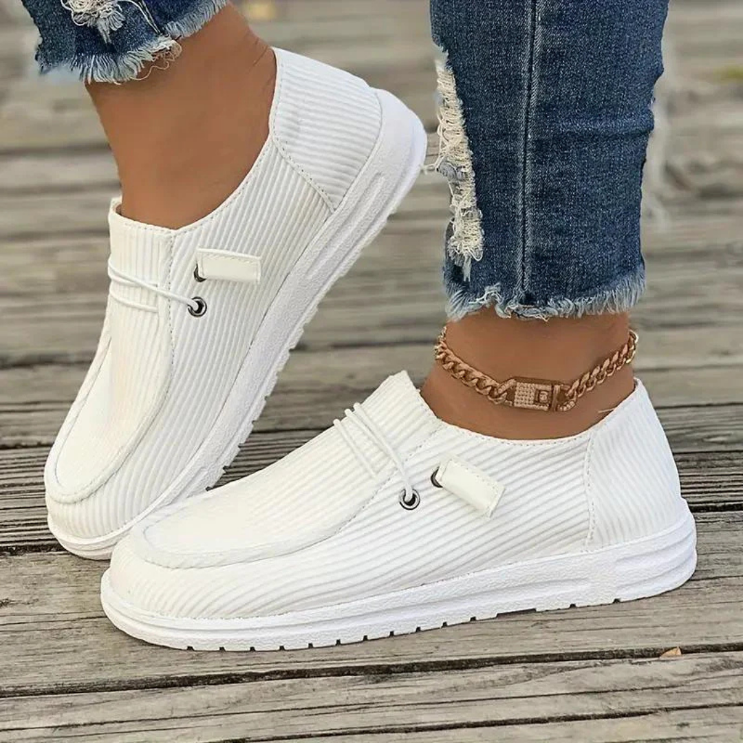 Comfortable Women's Corduroy Lace Up Shoes