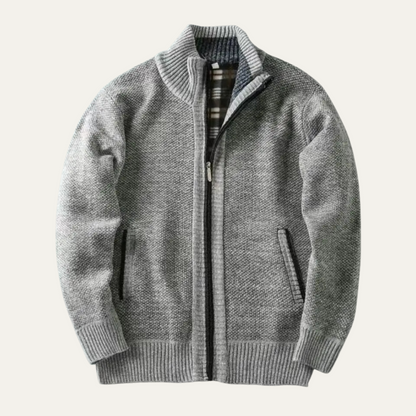 Thick Warm Men's Cable Knit Zip Up Jacket