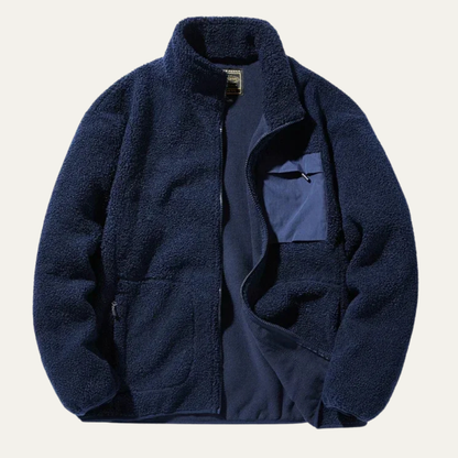 Warm Men's Fleece Zip Up Outdoor Jacket