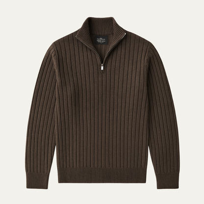 Soft Men's Cotton Half Zip Knit Sweater - Nocini