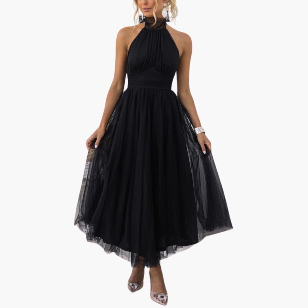 Chic Halter Neck Evening Gown