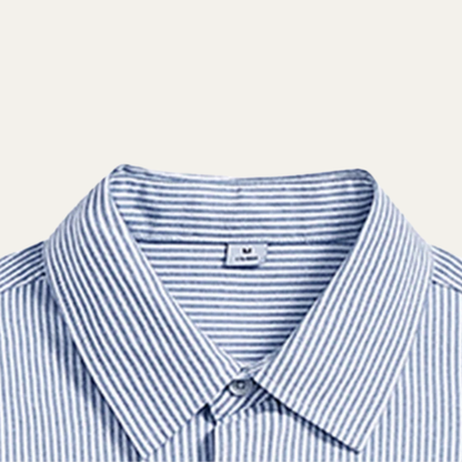 Casual Men's Striped Button Down Shirt with Pocket