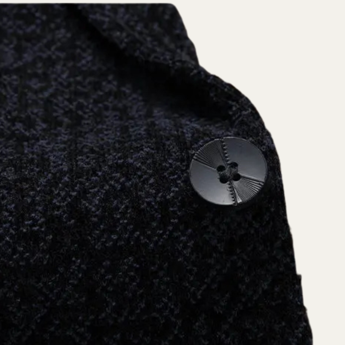Luxury Men's Wool Blazer with Faux Fur Lining